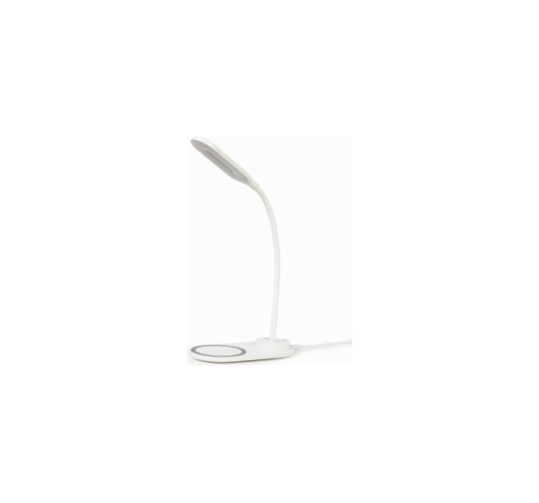 Galda lampa Gembird Desk Lamp with Wireless Charger White