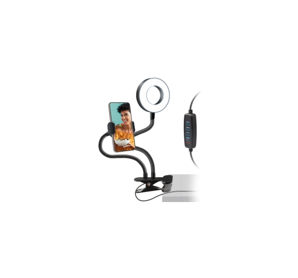 Statīvs SBS Swivel LED ring Table clip