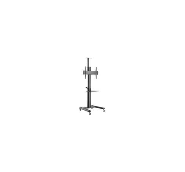 Monitora stiprinājums Gembird Aluminum TV Floor Stand  with Caster Wheels Black
