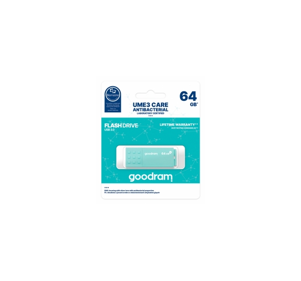 Goodram UME3 Care USB 3.0 64GB Turquoise
