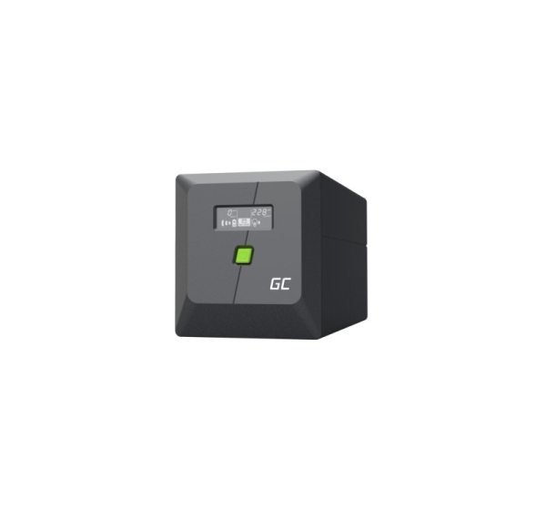 Nepārtrauktas barošanas bloks Green Cell PowerProof LCD UPS 1000VA 600W USB 2x Schuko + 2x IEC