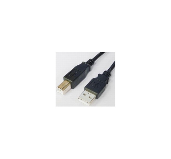 Kabelis Brackton USB Male - USB Male B 1.8m Black