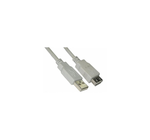 Kabelis Brackton USB Male - USB Female 2m White