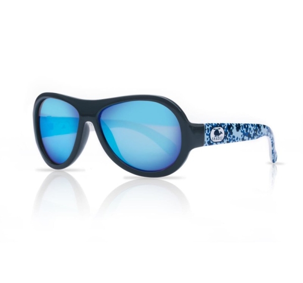 SHADEZ Designer Helicopter Camo Blue Junior bērnu saules brilles, 3-7 gadi