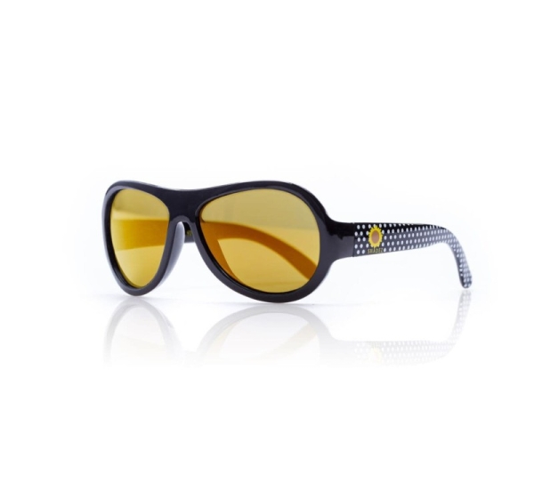 SHADEZ Designer Polka Sunflower Black Junior bērnu saulesbrilles, 3-7 gadi