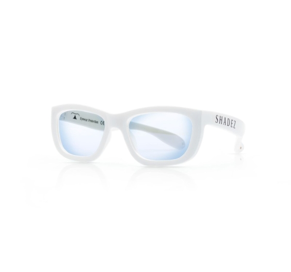 SHADEZ Blue Light White Teeny bērnu brilles digitālajām ierīcēm, 3-7 gadi