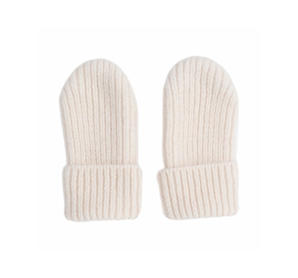 Lodger Mittens Merino vilnas bērnu cimdiņi, Birch, 0-12m