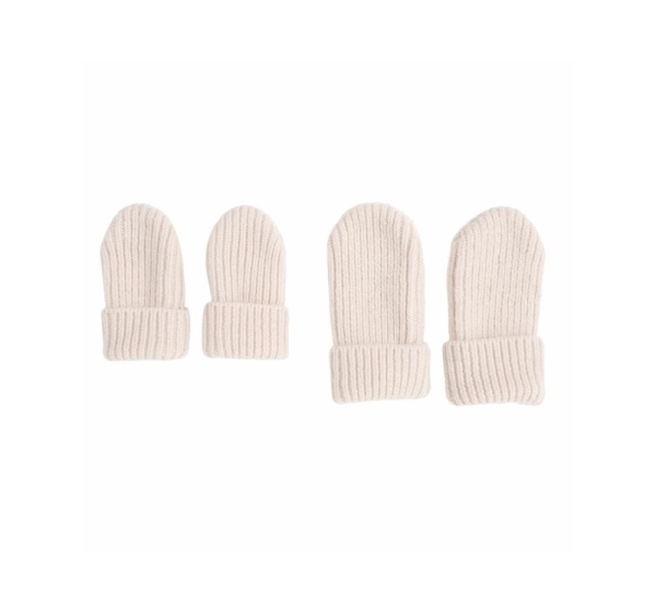 Lodger Mittens Folklore Merino vilnas bērnu cimdiņi, Birch, 12-24m