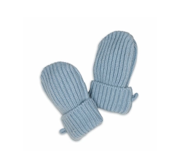 Lodger Mittens Merino vilnas bērnu cimdiņi, Blue Fogg, 0-12m
