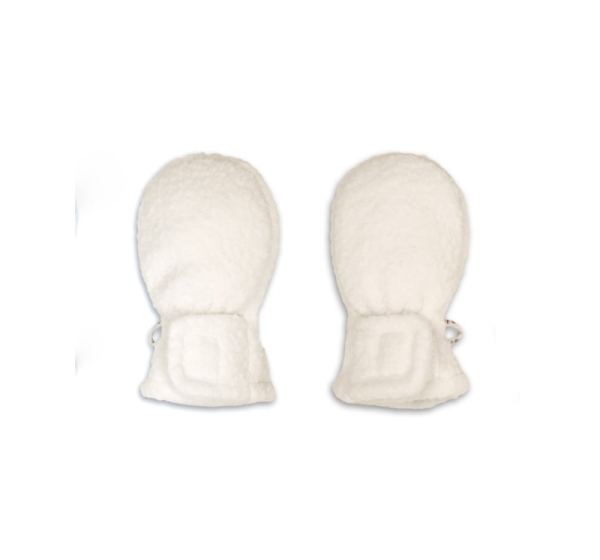 Lodger Mittens Teddy bērnu cimdiņi, Cloud Dancer, 0-12m