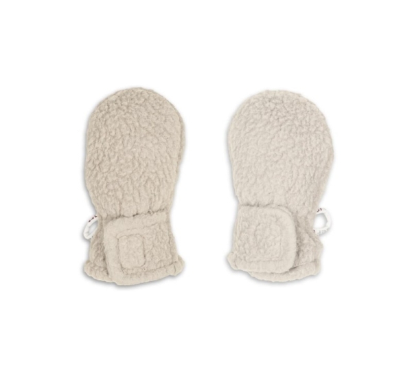 Lodger Mittens Teddy bērnu cimdiņi, Birch, 0-12m