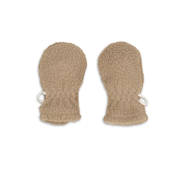 Lodger Mittens Teddy bērnu cimdiņi, Beige, 0-12m
