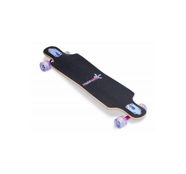 Muuwmi Longboard Compact Skateboard skrituļdēlis, ABEC 7, ar gaismiņām