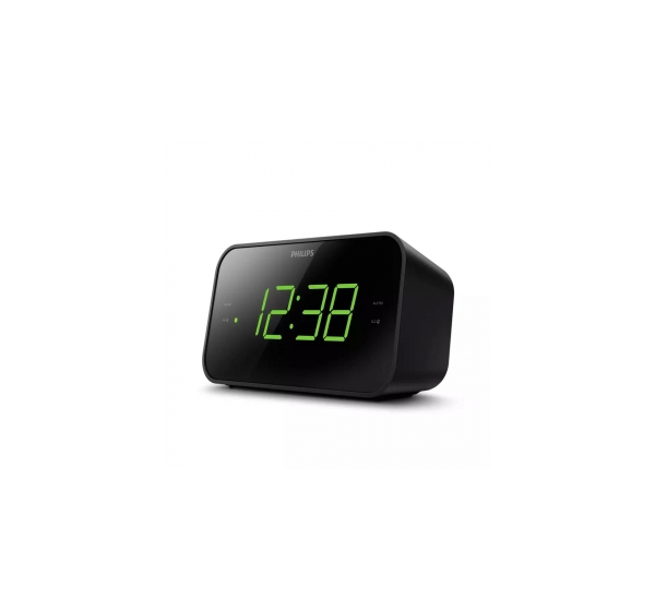 PHILIPS radio pulkstenis, melns