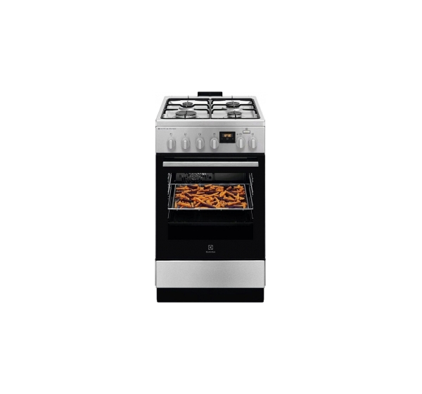 Electrolux gāzes plīts ar elektrisko cepeškrāsni SteamBake, nerūsoša tērauda, 50cm