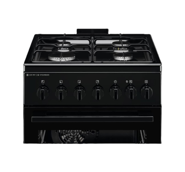Electrolux 600.sērijas gāzes plīts ar elektrisko cepeškrāsni, melna, 50cm