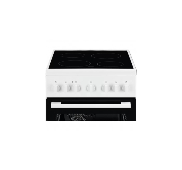 Electrolux 300.sērijas elektriskā plīts ar elektrisko cepeškrāsni, balta, 50cm