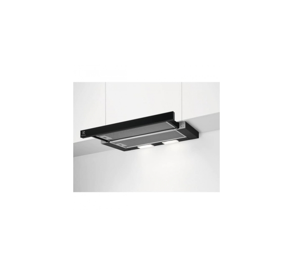 Electrolux izvelkams tvaika nosūcējs, 60 cm, C, melns