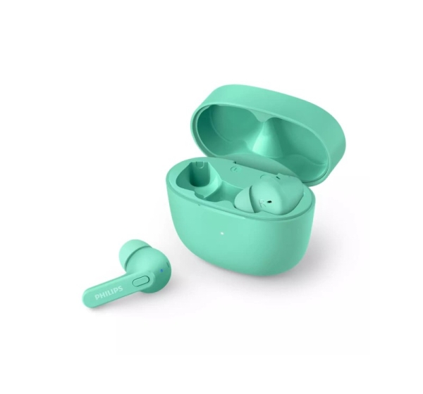 PHILIPS in-ear true bezvadu austiņas ar portatīvo uzlādes ietvaru, zaļas