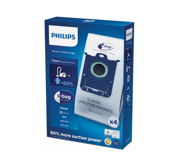 PHILIPS Putekļu maisi S-bag 4gab