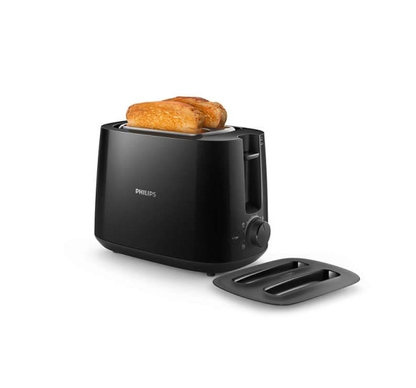 PHILIPS Tosteris, 830W (melns)