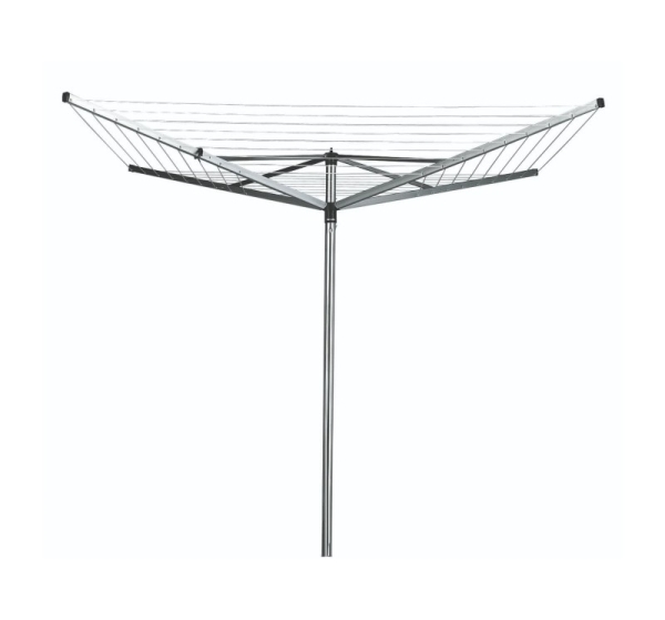BRABANTIA rotējošs veļas žāvētājs Topspinner, 40m, 4 atzar., Metallic Grey