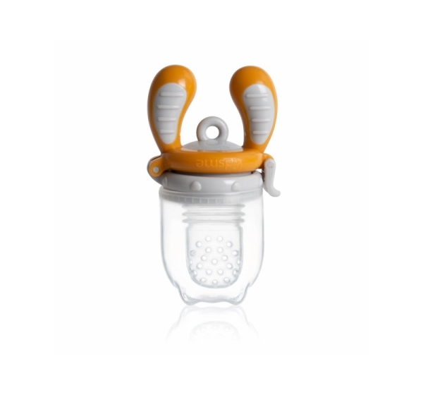 Kidsme Food Feeder bērna ēdināšanas ierīce cietiem produktiem (vidējs), Amber, no 4 mēn.