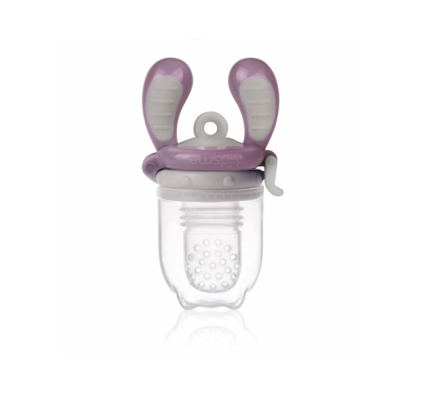 Kidsme Food Feeder bērna ēdināšanas ierīce cietiem produktiem (vidējs), Plum, no 4 mēn.