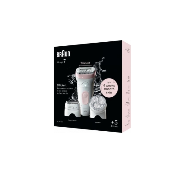 BRAUN Silk 7 epilators ar piederumiem