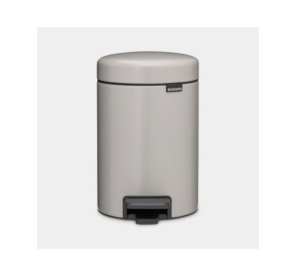 BRABANTIA atkritumu tvertne ar pedāli NewIcon, 3 l, Soft Grey