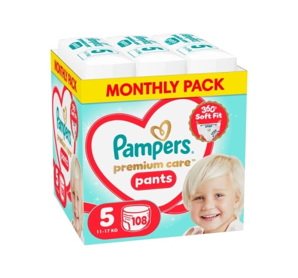 Pampers Pants autiņbiksītes, 5. izmērs, 11-17kg, 108gab