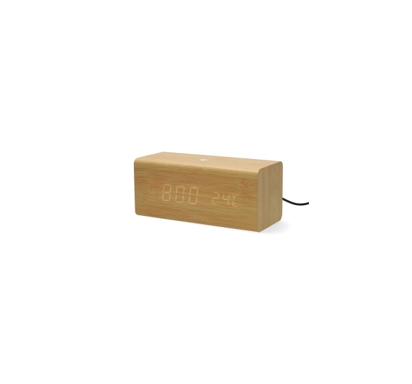 Nedis digitālais radio modinātājs, koka