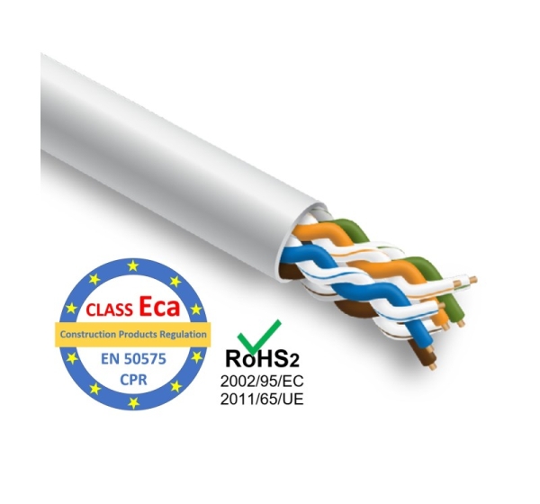 ElectroBase ® LAN Datortīklu kabelis, PRO BASE, CAT5E UTP,  iekšdarbu montāžai, 305m, CPR klase Eca