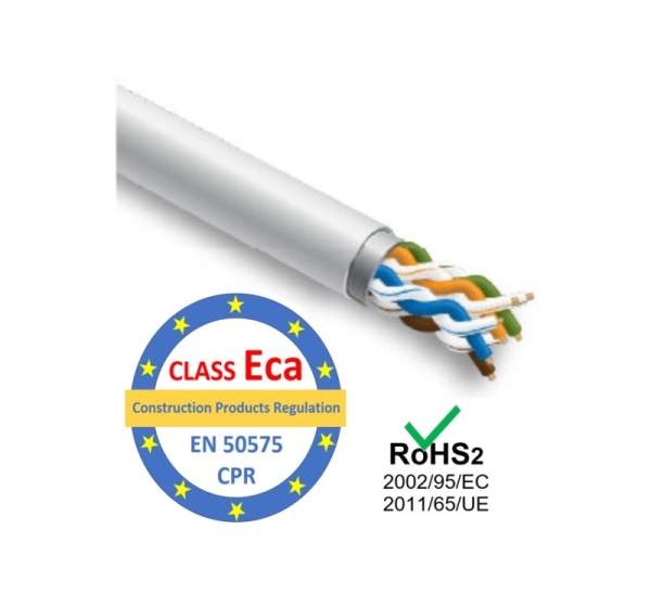 ElectroBase ® LAN Datortīklu kabelis, PRO BASE, CAT5E FTP,  iekšdarbu montāžai, 305m, CPR klase Eca