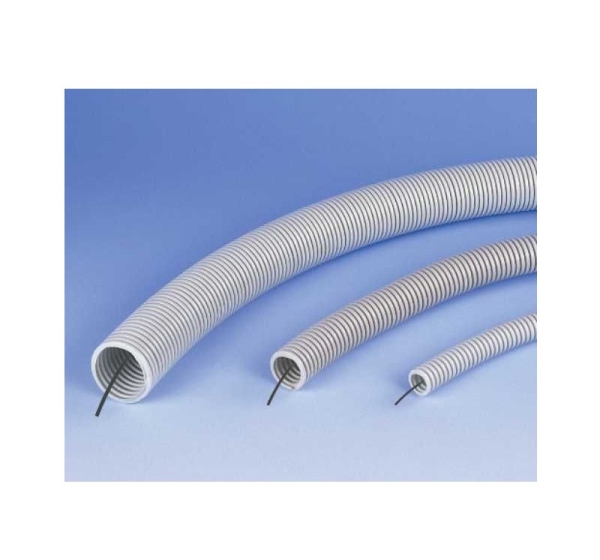 ElectroBase ® Gofra | Gofrēta caurule d40mm pelēka ar buksieri, iekšdarbu, 320N