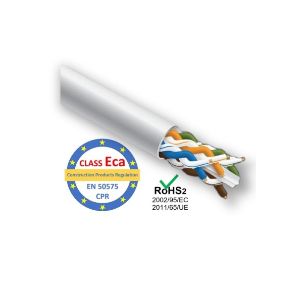 ElectroBase ® LAN Datortīklu kabelis, PRO BASE, CAT6 UTP, iekšdarbu montāžai, 305m, CPR klase Eca