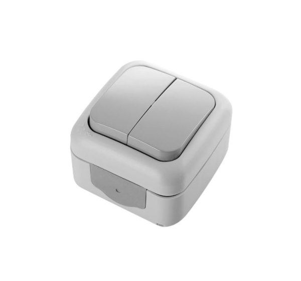 VIKO by Panasonic Водонепроницаемый двухполюсный электрический переключатель IP54, серый