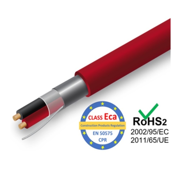 ProBase™ Kabelis ugunsdrošības sistēmām PRO BASE - 1x2x0.8, sarkans,100m