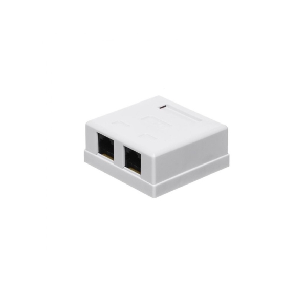 ElectroBase ® Virsapmetuma datora rozete CAT5E , divi porti RJ45