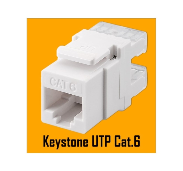 ElectroBase ® Keystone modulis CAT6 UTP lieto ar SS-1xRJ45-PR vai SS-2xRJ45-PR