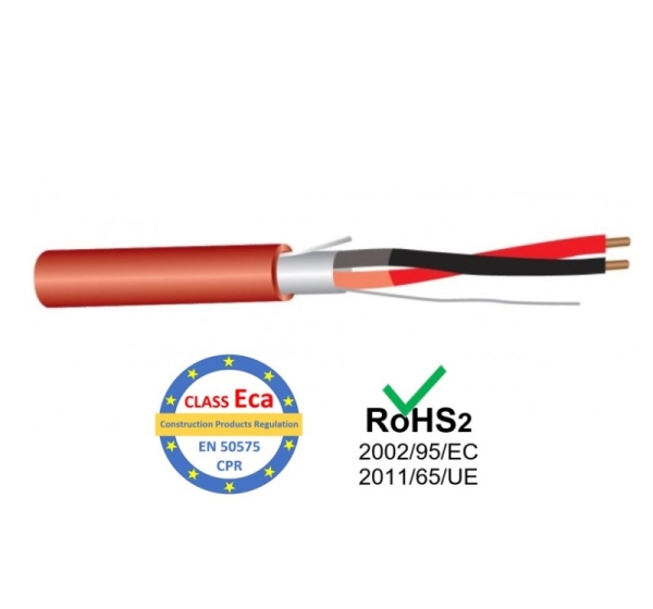 ProBase™ Kabelis ugunsdrošības sistēmām PRO BASE - 1x2x0.5, sarkans,100m