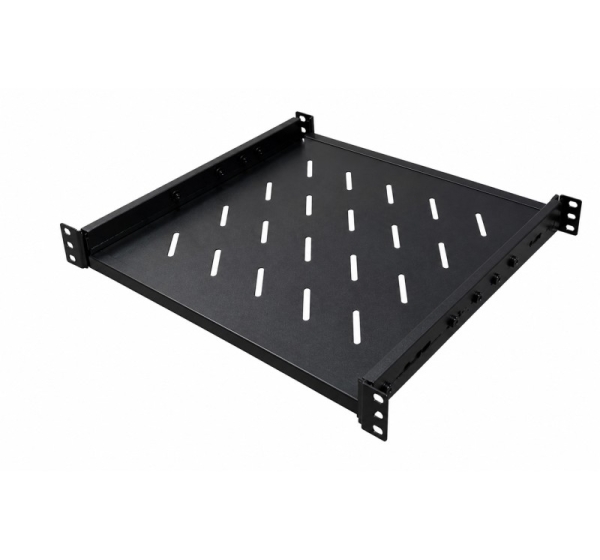 ProBase™ 1U plaukts 550mm / 400-700mm maināms dziļums ar stiprinājumiem priekšpusē un aizmugurē