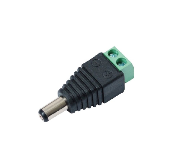 ElectroBase ® DC spraudnis uz skrūves terminālu, PC male 5.5/2.1mm
