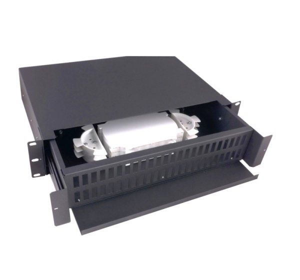 ElectroBase ® 96 Šķiedru, 48 duplex portu optiskais komutācijas panelisl 2U, melns