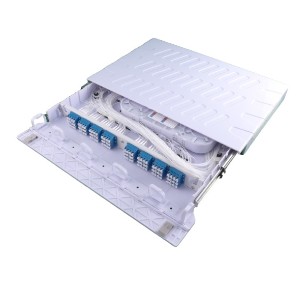 Bousval Électrique™ Telescopic ODF with 96pcs LC/PC/SM,quad adapter and 96pcs,0.9mm,1M pigtail