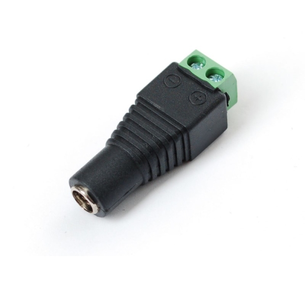 ElectroBase ® DC ligzda barošanas termināls ar skrūvēm PC female 5.5/2.1mm