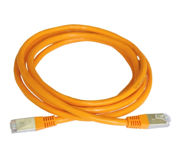 Patch cord | Patch Kabelis | Patch cable | 2m | CAT6 | FTP | STP | 100cm | ElectroBase ® | Oranžs