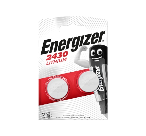 Energizer ® CR2430 baterijas 3V Energizer litija 2430 iepakojumā 2 gb.