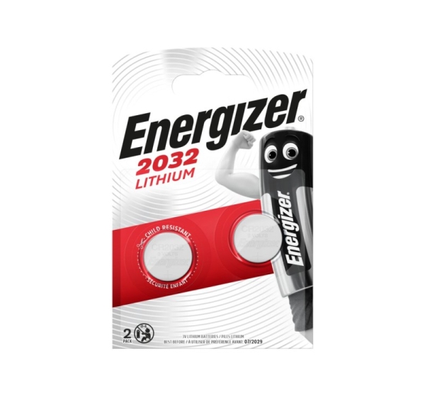 Energizer ® CR2032 baterijas 3V Energizer litija 2032 iepakojumā 2 gb.