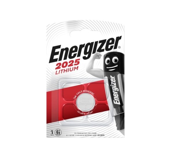 Energizer ® CR2025 batteries 3V Energizer lithium 2025 in a package of 1 pc.
